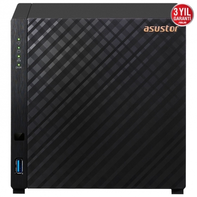 ASUSTOR AS1104T REALTEK QC 1 GB RAM- 4-diskli Nas Server (Disksiz)