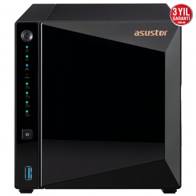 ASUSTOR AS3304T REALTEK QC 2 GB RAM- 4-diskli Nas Server (Disksiz)