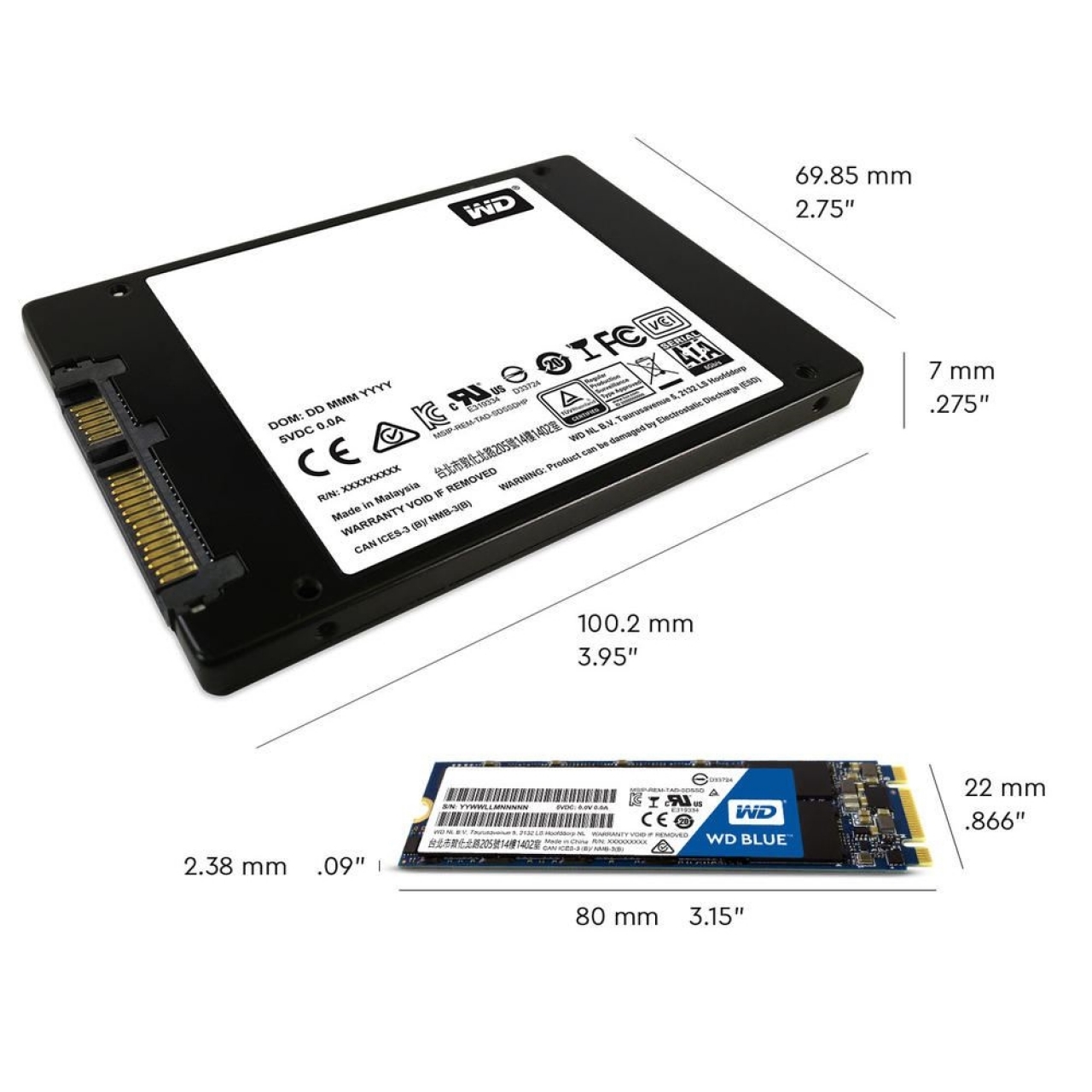 WD 500GB 2.5"  BLUE WDS500G2B0A 560-530MB/s SATA SSD DİSK