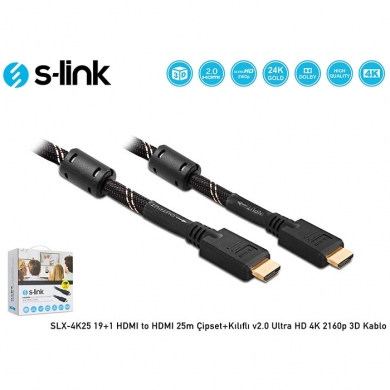 S-LINK SLX-4K25 25metre HDMI Görüntü Kablosu 2.0v 4K