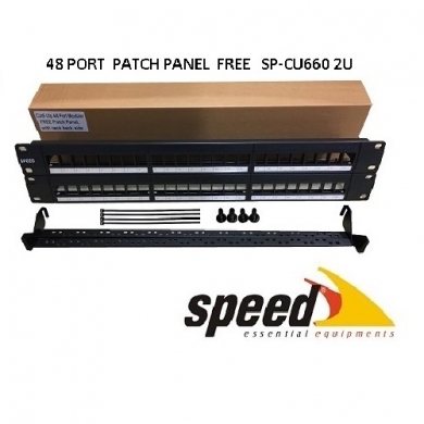 SPEED 2U 48port Cat6 Utp Modüler Boş Patch Panel SP-CU660