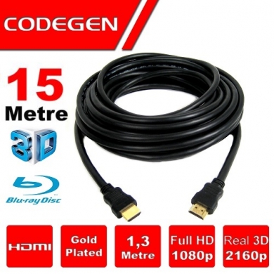 CODEGEN CPS150 15metre HDMI Görüntü Kablosu 3D Gold 1.4v 2K