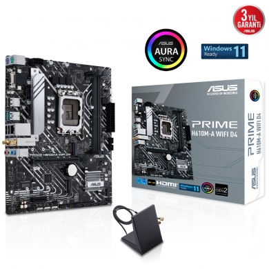 ASUS PRIME H610M-A WIFI D4 DDR4 HDMI DP PCIe 16X v4.0 1700p mATX