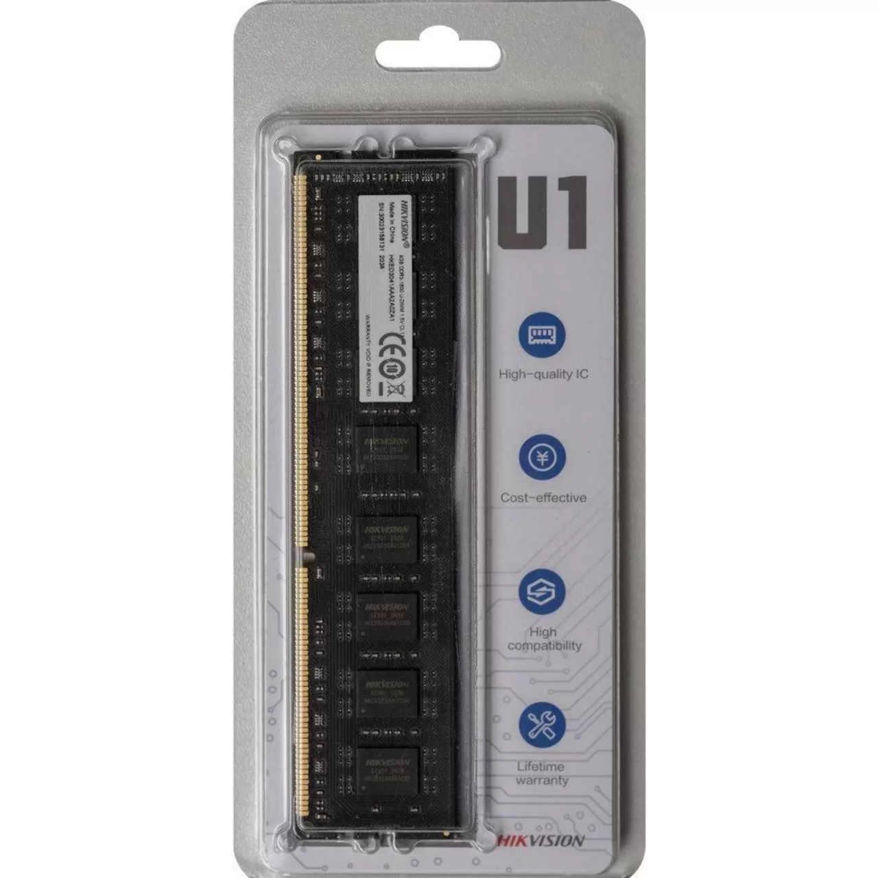 HIKVISION 4GB DDR3 1600MHZ PC RAM U1 HKED3041AAA2A0ZA1