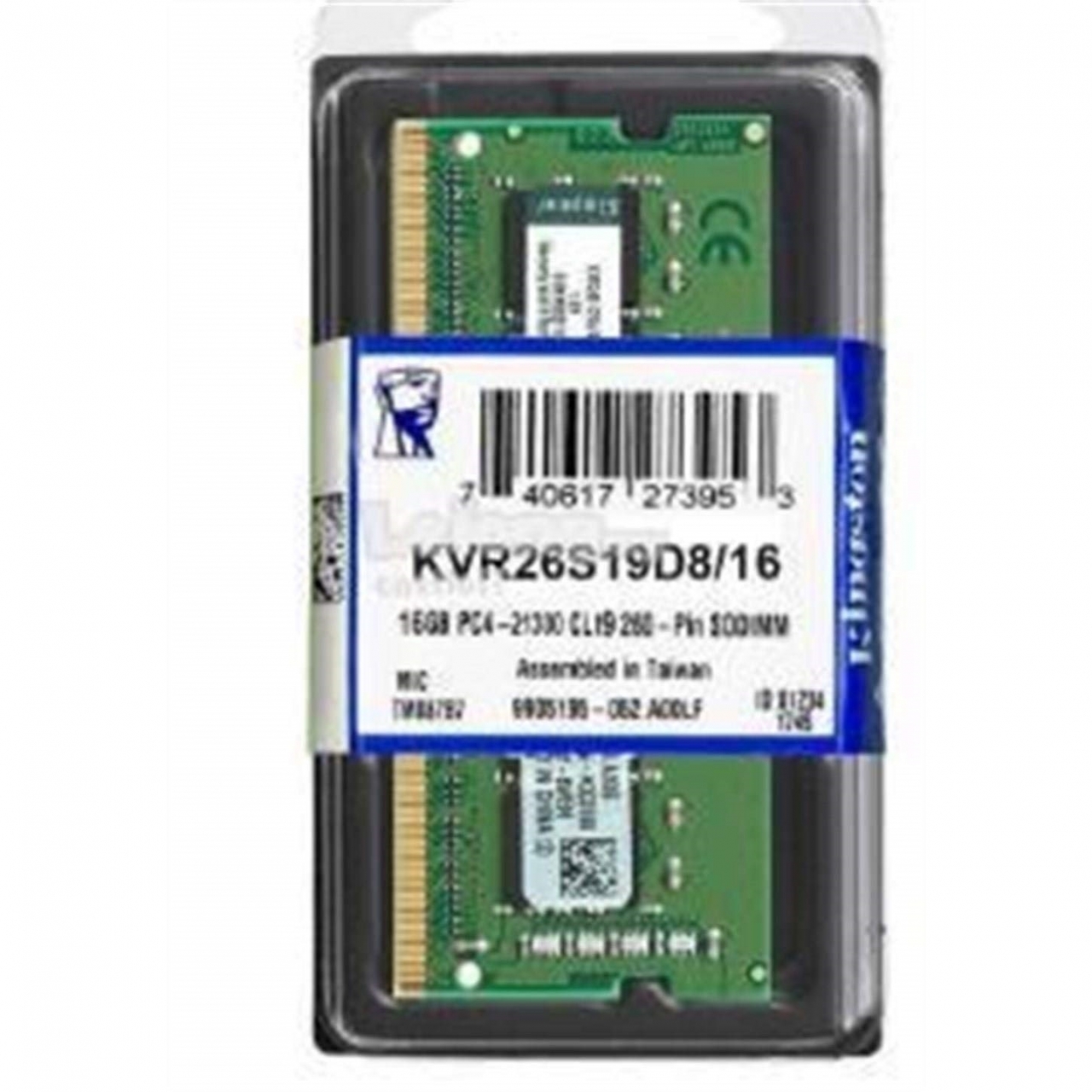 KINGSTON 16GB DDR4 2666MHZ NOTEBOOK RAM Value KVR26S19D8/16