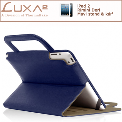 LUXA2 Rimini iPad 2/3 Deri Kılıf/Stand - Mavi