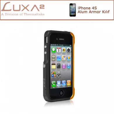 LUXA2 iPhone Alum Armor Aluminyum Kılıf - Siyah Altın