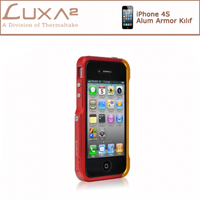 LUXA2 iPhone Alum Armor Aluminyum Kılıf - Kırmızı Altın