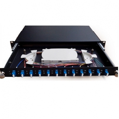 ODS 1U 8 Fiberli SM SC DX Fiber Optik Patch Panel Rack Tipi Full Set