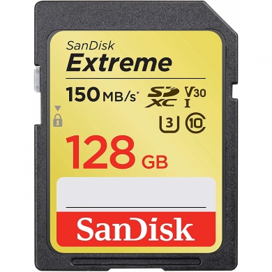 SANDISK 128GB EXTREME SDSDXV5-128G-GNCIN SDHC HAFIZA KARTI