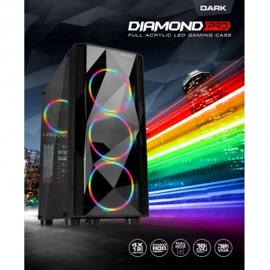 DARK DIAMOND PRO DKCHDIAMONDPRO500 500W Gaming Mid-Tower PC Kasası