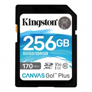 KINGSTON 256GB SD Canvas Go+ CLASS 10 Hafıza Kartı SDG3/256GB