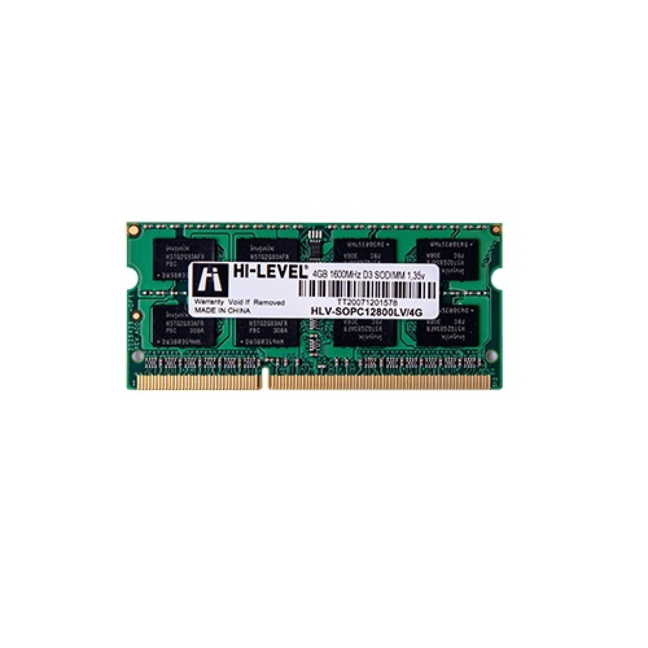 HI-LEVEL 4GB DDR3 1600MHZ NOTEBOOK RAM VALUE HLV-SOPC12800LV/4G 1.35volt (Low Voltage)