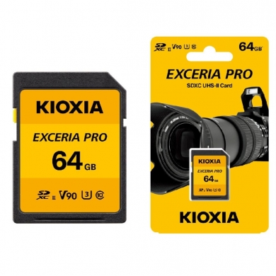 KIOXIA LNPR1Y064GG4 64GB NormalSD EXCERIA PRO C10 U3 V90 UHS-II Hafıza kart