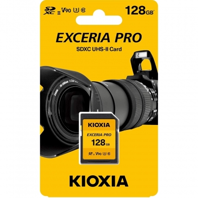 KIOXIA LNPR1Y128GG4 128GB SD EXCERIA PRO C10 U3 V90 UHS-II Hafıza kartı
