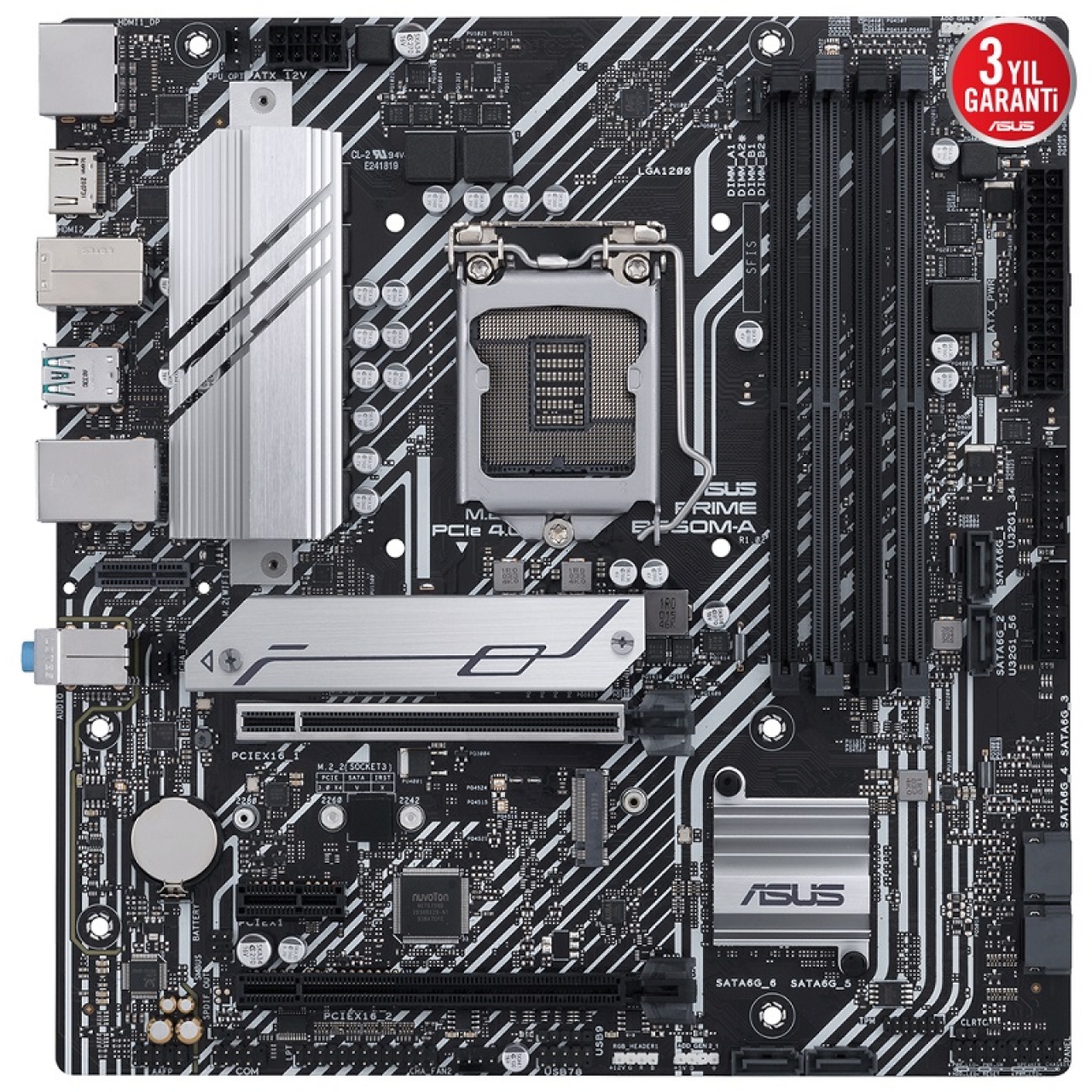 ASUS PRIME B560M-A DDR4 M2 PCIe NVME HDMI DP PCIe 16X v4.0 1200p v2 mATX