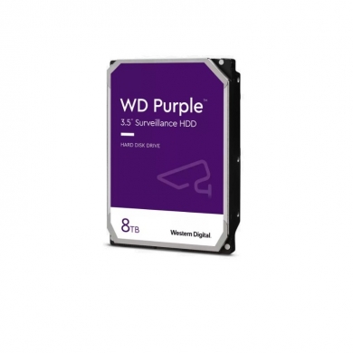 WD 8TB 3.5 Purple SATA 5640RPM 128MB 7/24 Güvenlik Diski  WD84PURZ