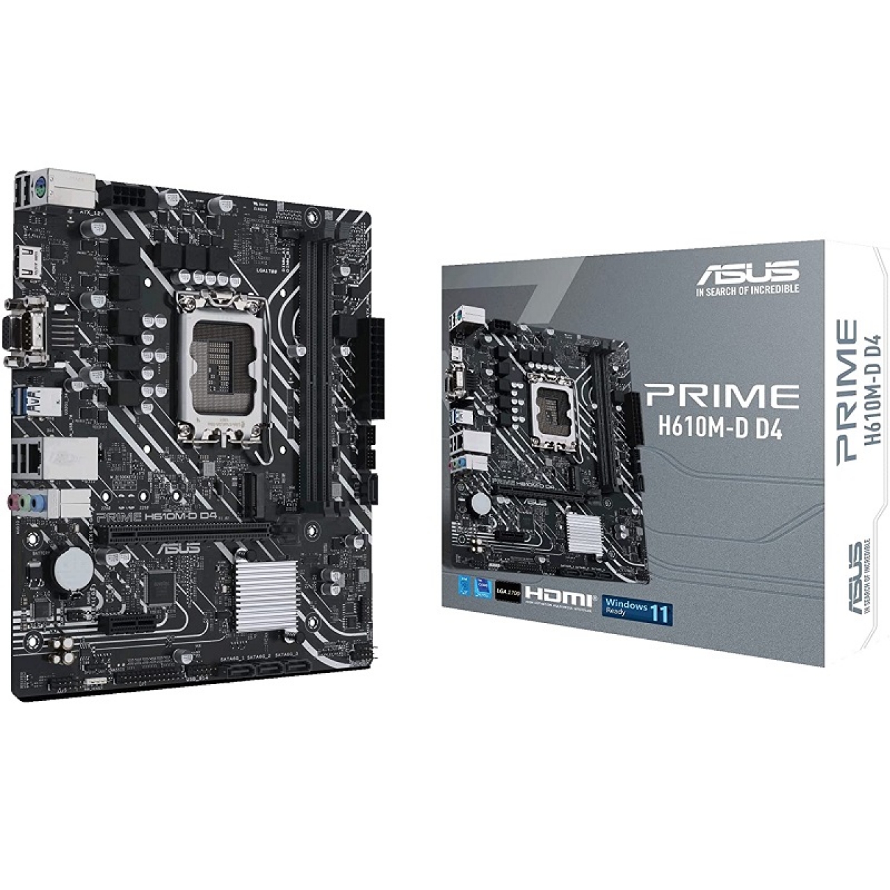 ASUS PRIME H610M-D D4 DDR4 HDMI M2 NVME PCIE 16X v4.0 1700p mATX SERI PORT