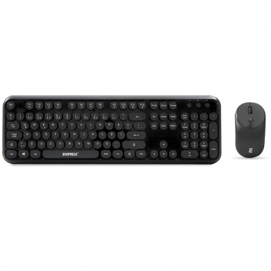 EVEREST ROUND KM-6282 Siyah Kablosuz Q Multimedia Klavye + Mouse Set
