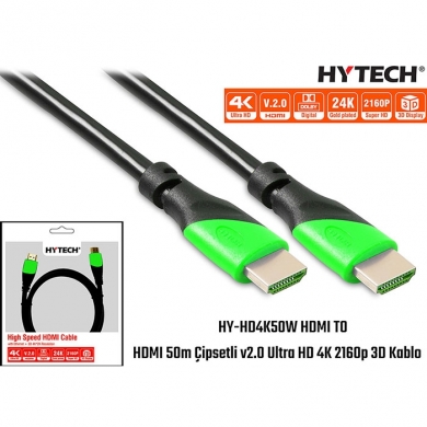 Hytech 50-metre HY-HD4K50W HDMI v2.0 Ultra HD 4K 2160p 3D Kablo