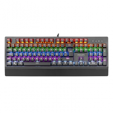 PHILIPS SPK8403 Siyah Rainbow Aydınlatmalı Mekanik Gaming Oyuncu Klavyesi