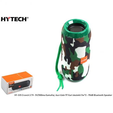 Hytech HY-S15 Crunch Kamuflaj Aux+Usb+TF Kart destekli 3.7V- 5V/500ma Bluetooth Speaker