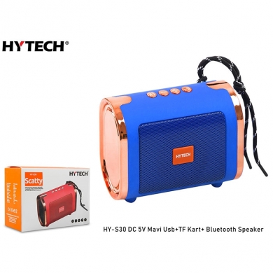 Hytech HY-S30 Mavi Usb+TF Kart DC 5V Bluetooth Speaker