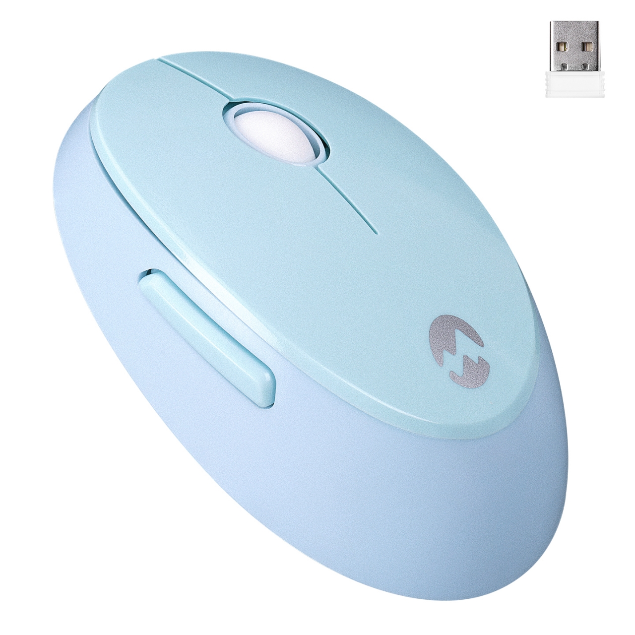 EVEREST ROUND KM-6282 Renkli Tuşlu Mavi Kablosuz Q Multimedia Klavye + Mouse Set