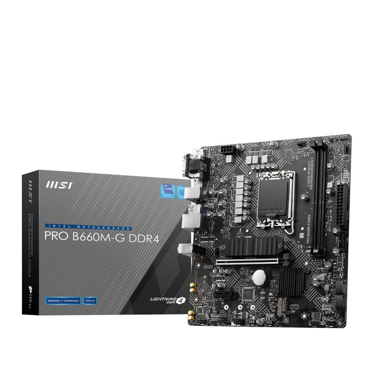 MSI PRO B660M-G DDR4 M2 NVME HDMI-DP PCIE 4.0 1700p mATX