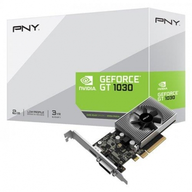 PNY 2GB GT1030 LP VCG10302D4SFPPB GDDR4 64Bit HDMI-DVI PCIE 16X v3.0