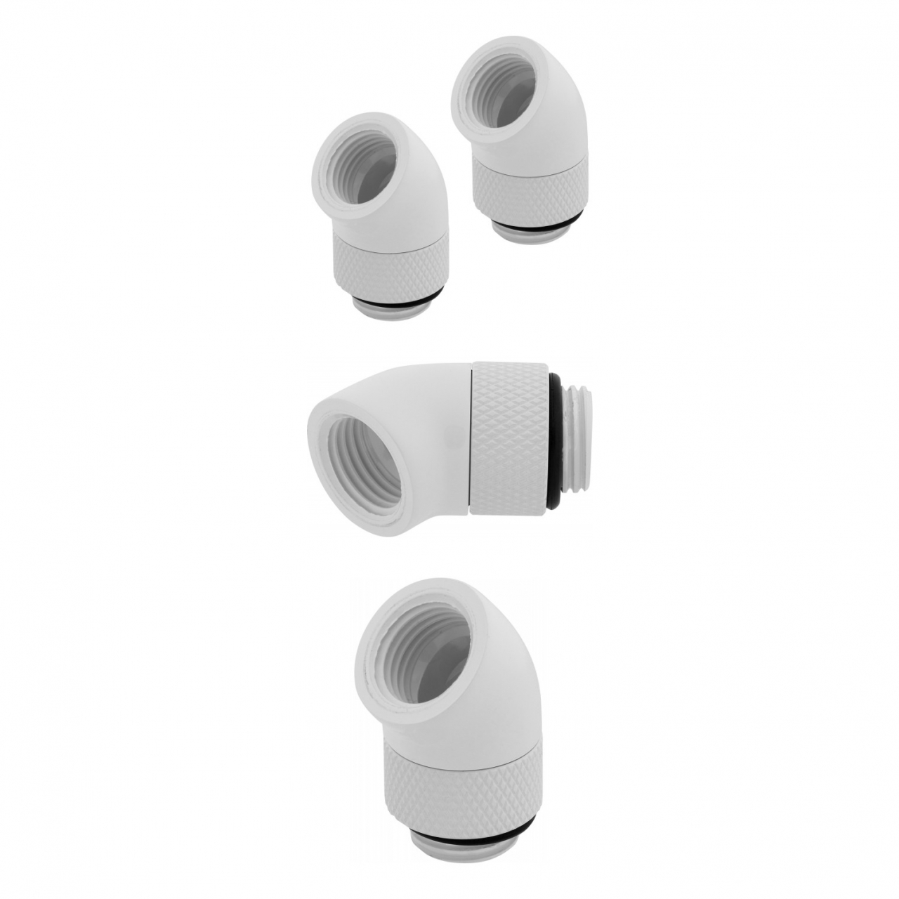 CORSAIR CX-9055007-WW Fitting (adapter),XF Adapter 2-pack (45° Angled rotary; glossy white)