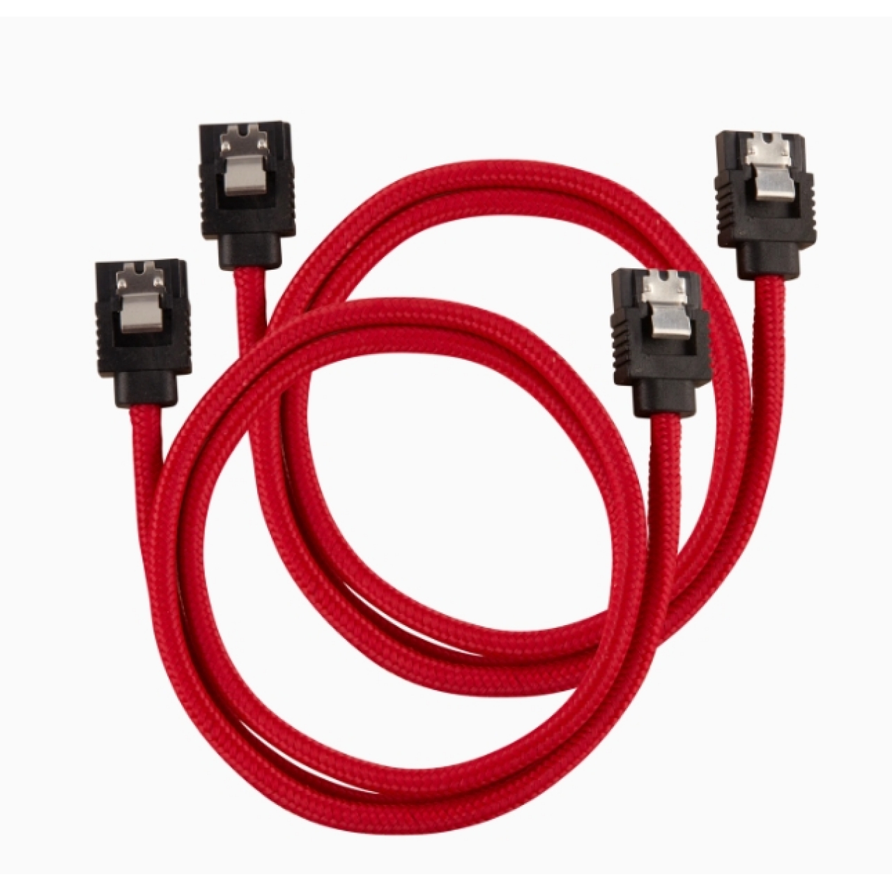 CORSAIR CC-8900254 Premium Sleeved SATA 6Gbps 60cm Cable — Red