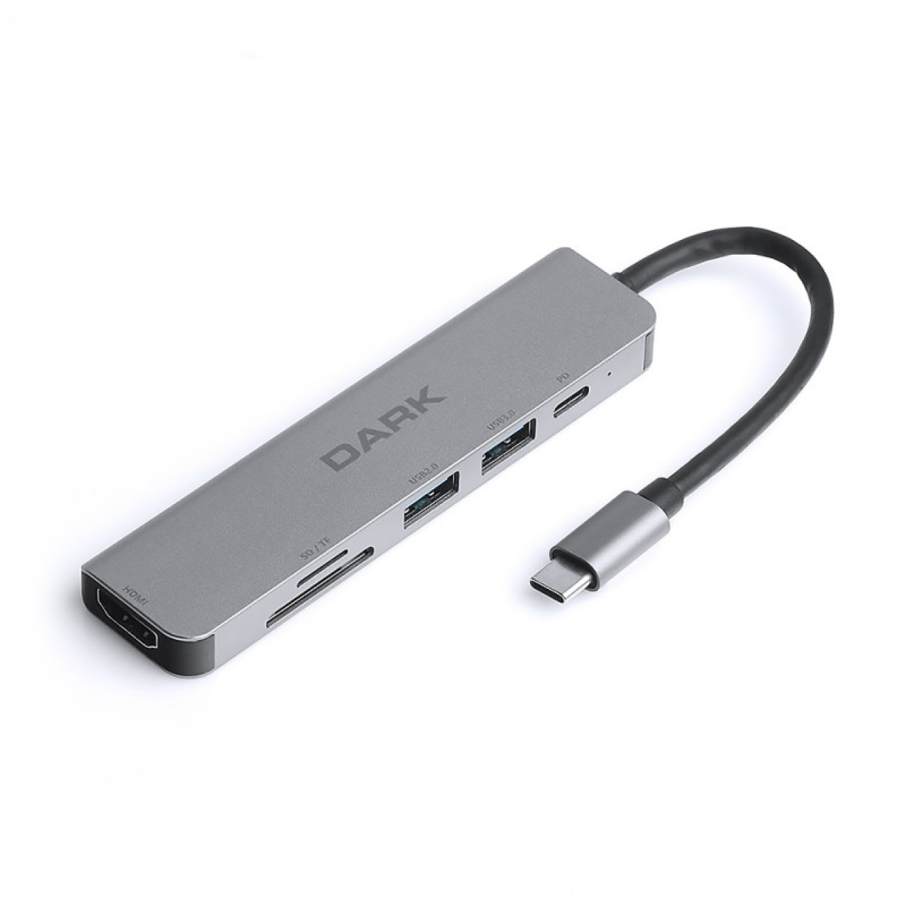 DARK USB 3.1 Type-C 6 in 1 HDMI / TF SD Kart Okuyucu / USB 3.0 & USB 2.0 / USB-C PD Dönüştürücü Çevirici HUB